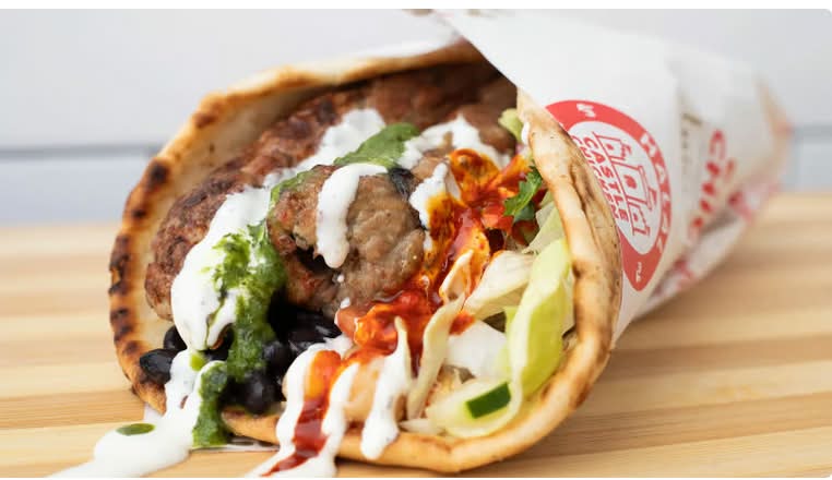 Kofta Kebab on Pita