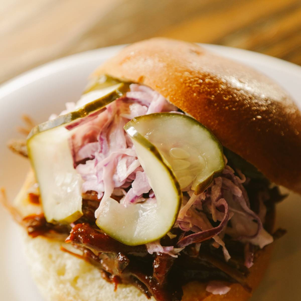 Homemade BBQ Brisket on Brioche