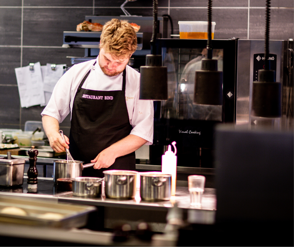 Young Chef Stirring the
