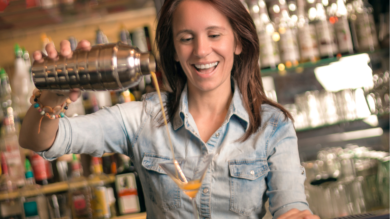 female bartender