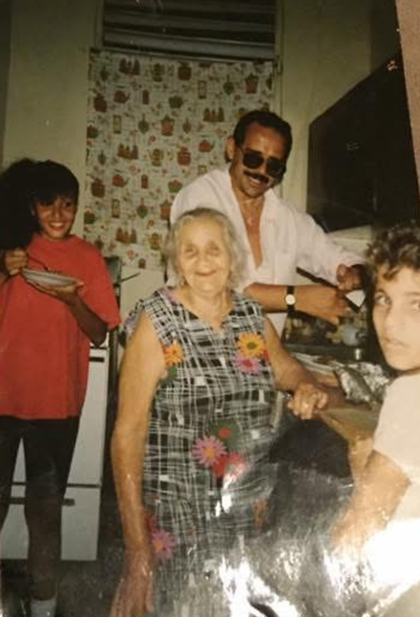 Great-Grandmother (Bisabuela) and Dad Cooking it Up in the Kitchen