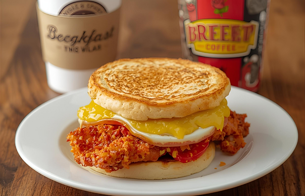 egg and chicken sandwich